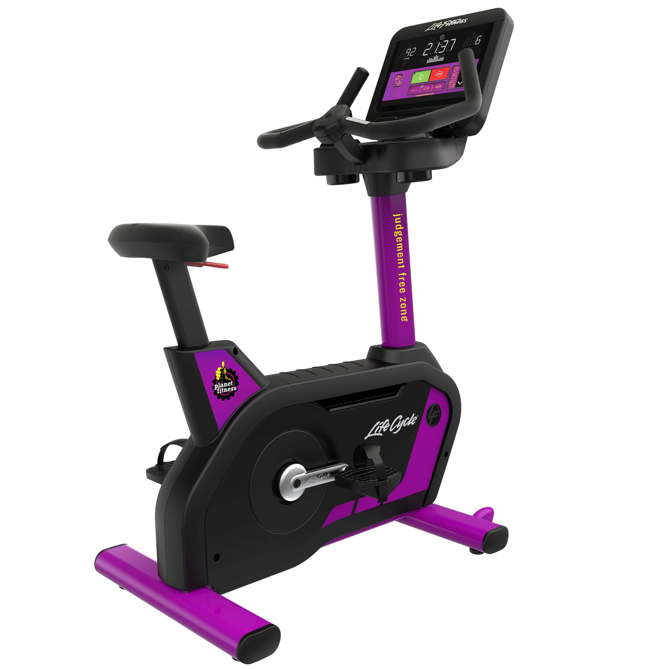 Life Fitness Upright Bike Integrity Series Purple